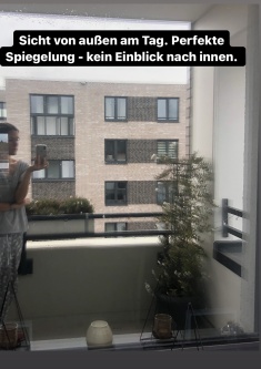 Spionspiegelfolie Außenansicht am Tag