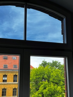 Sonnenschutzfolie, silber stark verspiegelt