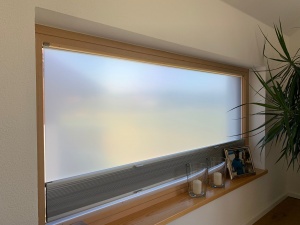 Sicht- und Sonnenschutzfolie silber matt