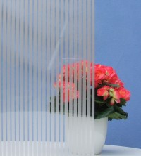 Dekorfolie, vertikale silber-graue Streifen, Breite 10 mm