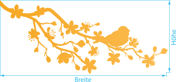 Fenstertattoo, Kirschblüten