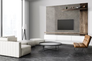 Zement, hellgrau, Klebefolie in Steinoptik