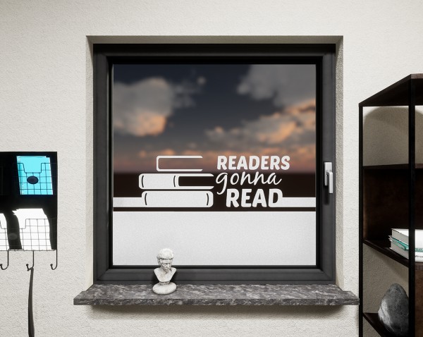 Glasdekor für Fenster, Bücher