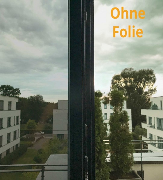 Tönungsvergleich von silber mittel verspiegelt zu keiner Folie