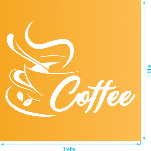 Glasdekor für Fenster, Kaffee