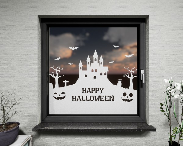 Glasdekor für Fenster, Halloween