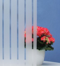 Dekorfolie, vertikale transparent-weiße Streifen, Breite 45 mm
