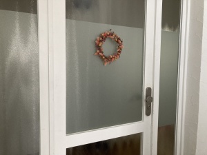 Sichtschutzfolie, Sandstrahldesign weiß matt