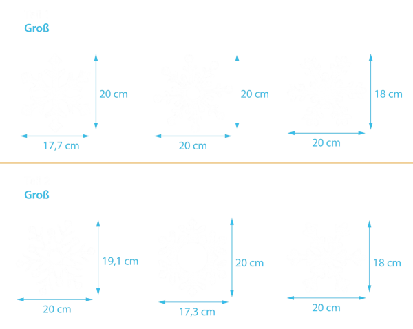 Schneeflocken 2 (6er Set)