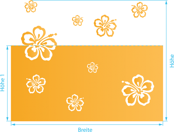 Glasdekor für Fenster, Blumen