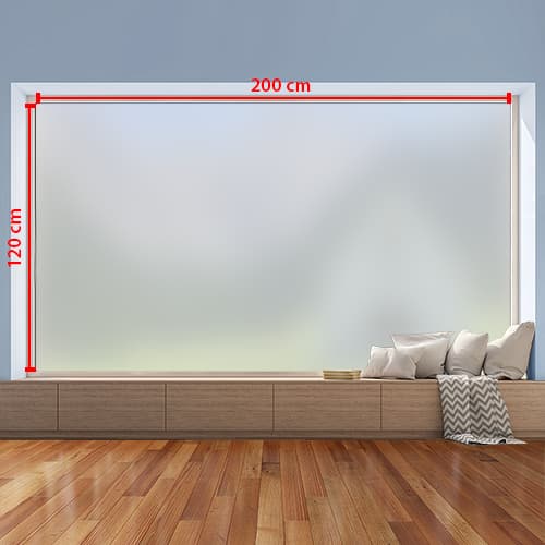 Milchglasfolie 200 x 120 cm - Zuschnitt nach Maß
